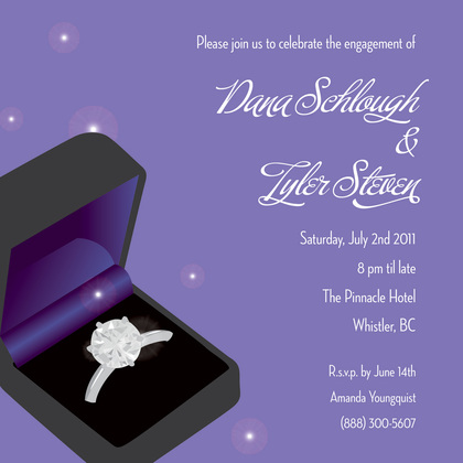 Anniversary Ring Silver Wedding Engagement Invitations