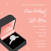 Hot Diamond Pink Engagement Invitations