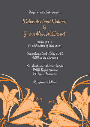 Splendid Orange Tulips RSVP Cards