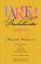 Bachelorette Party Yellow Pattern Invitations