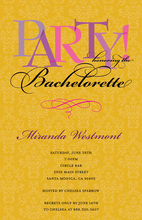 Bachelorette Party Yellow Pattern Invitations