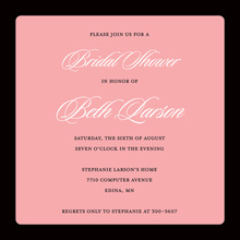 Formal Pink Damask Border Elegant Party Invitations