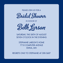 Medium Blue Border Blue Corporate Shower Invitations