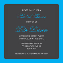 Elegant Flourish Medium Blue Modern Wedding Invites