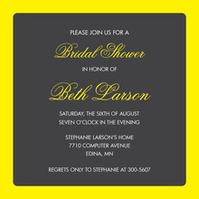 Yellow Border Charcoal Invitation