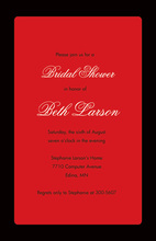 Formal Black Border Red Modern Party Invitations