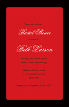 Black Border Red Square Party Invitations