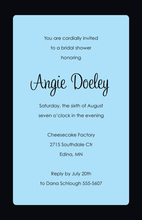 Modern Blue Damask Border Formal Party Invitations