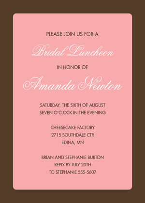 Brown Border Sage Invitations