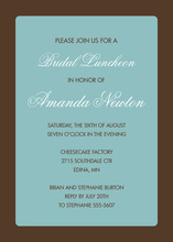 Formal Black Border Sky Blue Party Invitations