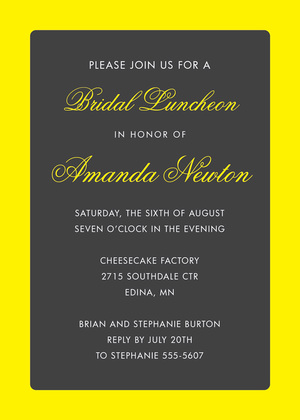 Pink Border Charcoal Invitations