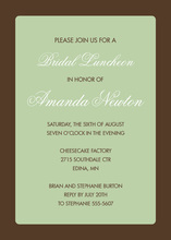 Brown Border Sage Invitations