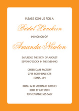 Orange Border Modern Charcoal Square Invitations