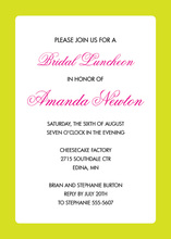 Lime Border Charcoal Invitation