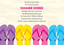 Casual Beachside Sandals Summer Invitations