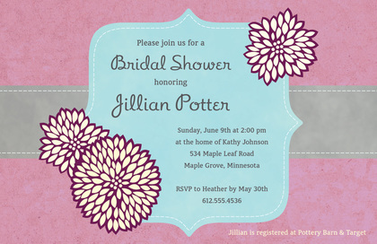 Elegant Frame Green Popular Wedding Shower Invites
