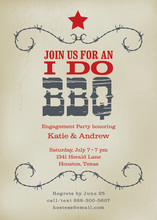 Old-Fashioned Western BBQ Invitations