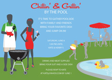 Modern Grill Tailgate Picnic Invitations