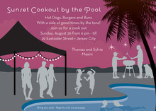 Silhouettes Summer Outdoor Grilling Party Invitations