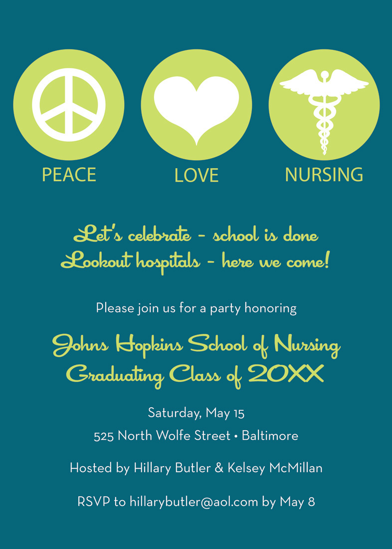 Iconic Peace Love Dentistry Lime Invitations