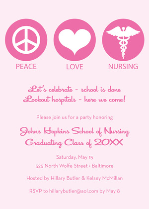 Iconic Peace Love Dentistry Lime Invitations