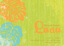 Traditional Luau Leaf Invitations