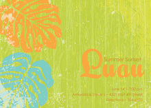 Traditional Luau Palms Lime Invitations