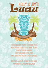 Modern Luau Palms Crete Invitations