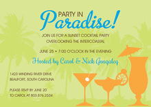 Beach Scenery Outdoor Invitations