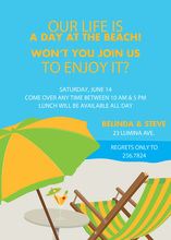 Beach Day In Paradise Invitations