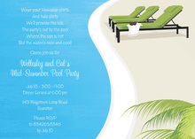 Fancy Backyard Pool Invitations