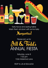 Painted Sombrero Fiesta Invitations