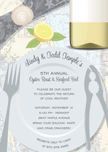 Seafood Cracker Place Setting Party Invitations