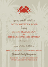 Scallop Icon In Palm Trees Invitation