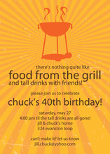 Grill Sunburst Summer Party Invitation