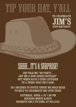 Tip Your Western Hat Chocolate Invitations