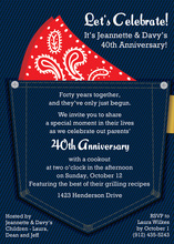 Western Bandana In Jean Pocket Invitation