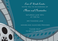 Film Reel Teal Invitation