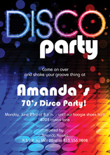 Retro Fun Disco Party Invitations