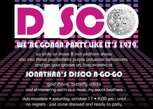 Colorful Rainbow Disco Invitation