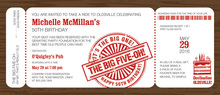 Big Five Boarding Pass Slim Invitations