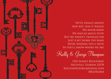 Success Key Pattern Red Invitations