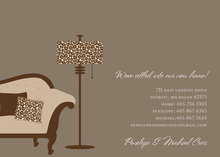 New Home Leopard Announcement Invitations