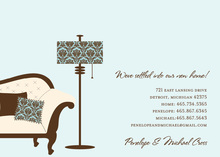 New Home Damask Announcement Invitations