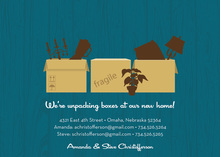 To Be Boxed Blue Announcement Invitations