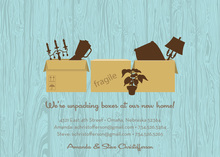 To Be Boxed Blue Announcement Invitations