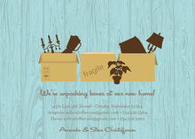 Many Boxes Teal Announcement Invitations