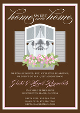 3 Squares House Light Pink Invitations