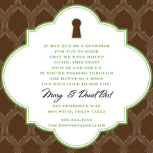 Bookplate Chocolate Keyhole Invitation