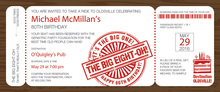 Big Eight Boarding Pass Slim Invitations